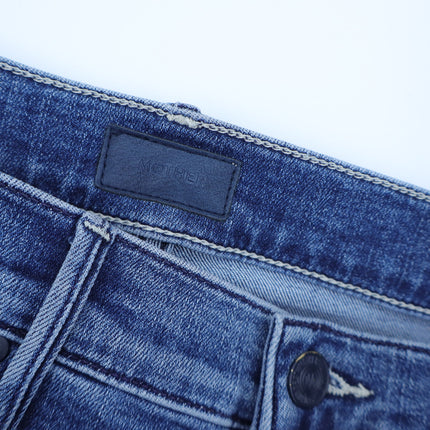 MOTHER Blue Dazzler Ankle Fray Jeans Mid Rise Weekend Warrior Women's 29
