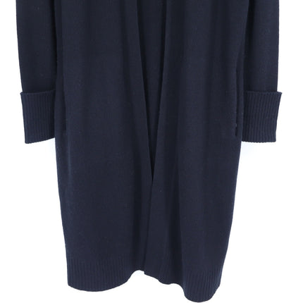 Theory Soft Wool Cashmere Open Long Cardigan Black Fitted Sleeve Women's P/US XS