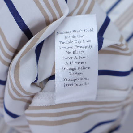 Frank & Eileen Joedy Boyfriend Shirt White Multi Stripe Button Up Women's L