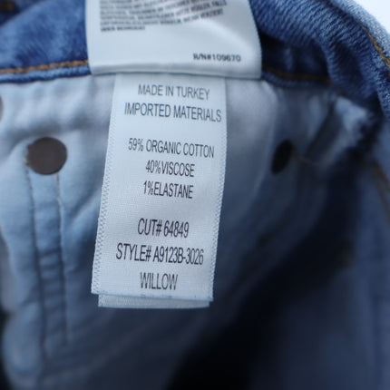 AGOLDE Willow Mid Rise Jean Torch Blue Slim Crop Light Wash Ankle Cut Women's 24