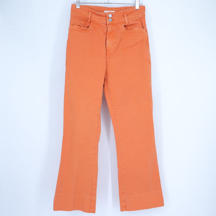 SWEDISH HASBEENS Short Boot Cut Jeans Orange Crop High Rise Women's 28