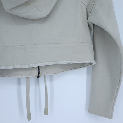 Alo Cruiser Hoodie Sweatshirt Cropped Full Zip Light Sage French Terry Women's S