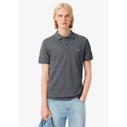 Lacoste Slim Fit Polo Shirt Flamed Gray Cotton Pique Short Sleeve Men's L