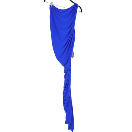 NORMA KAMALI Diana Ruched Gown Berry Blue NWT Midi Dress Women's S/36