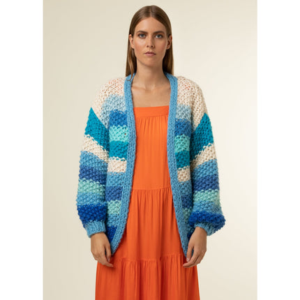 FRNCH Lobelia Cardigan NWT Pink Watermelon Oversized Chunky Knit Women's S/M