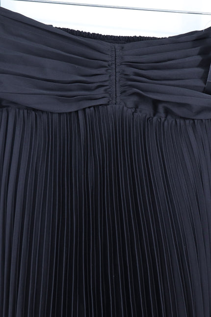 WHITE HOUSE BLACK MARKET NWT Black Pleated Strapless Dress Women's 00