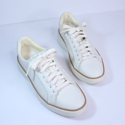 COLE HAAN Grandpro Topspin Sneakers Ivory Scallop Lace Up Women's 5.5B