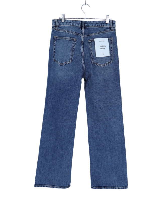 Frame Pixie Arrow Jeans Cloudlet Blue Medium Stonewash NWT Bootcut Women's 30
