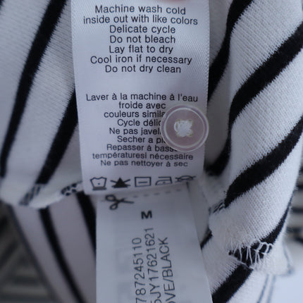 VERONICA BEARD Lanier Striped Polo Mini Dress Black and White NWT Women's M