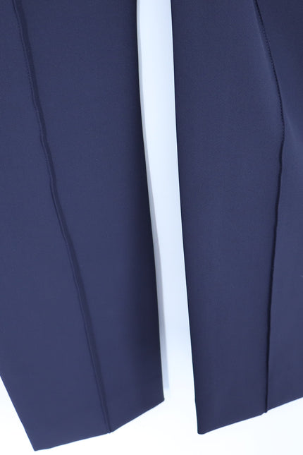 LAFAYETTE 148 Gramercy Tapered Trousers Navy Blue Acclaimed Stretch Women's 12
