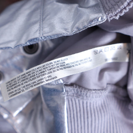 FP MOVEMENT Mesmerize Me Shine Pants NWT Silver Cargo Pull On Women's XS
