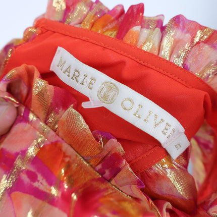 MARIE OLIVER Alice Maxi Dress NWT Guava Pink Metallic Sleeveless Women's M