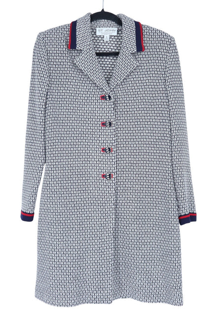 ST. JOHN Collection Longline Knit Jacket Summer Wool Quiet Luxury Women's 6