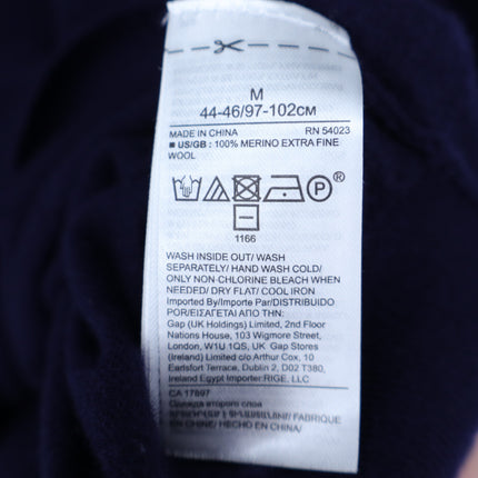 Banana Republic Merino V Neck Sweater Navy Blue Fine Knit Pullover Men's M