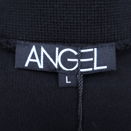 Angel Striped Button Cardigan Sweater Black NWT Multicolor Long Sleeve Women's L