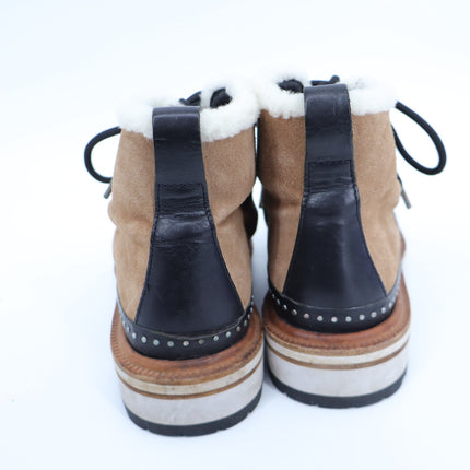Rag & Bone Compass Shearling Ankle Boot Camel Women's 39.5/US 9.5