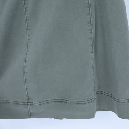 PAIGE Jaxsyn Denim Dress Vintage Ivy Green Belted Button Front Women's 0