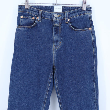 Closed Hi Sun Ankle Flared Jeans Dark Blue Cropped Zip Fly Women's 25