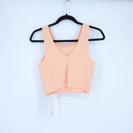 Lululemon Ribbed Cropped Tank Top Peach Bellini NWT Softstreme Women's 4