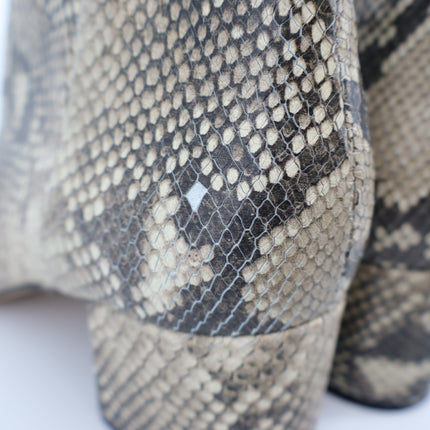 Dolce Vita Coltyn Snakeskin Ankle Boot Gray Heeled Pointed Toe Women's 9