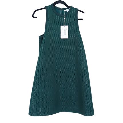 MaxMara Didone Netted Mini Dress NWT Green Sleeveless Mesh Flared Women's 10