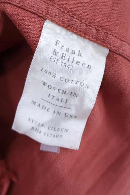 FRANK & EILEEN Eileen Shirt Rust Orange Relaxed Button Up Long Sleeve Women's S