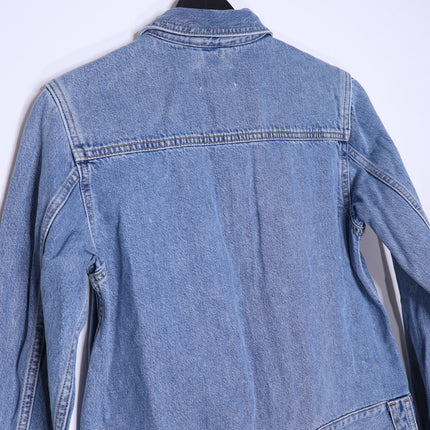GANNI Washed Denim Long Sleeve Mini Dress Indigo Long Sleeve Women's 36/ US 4