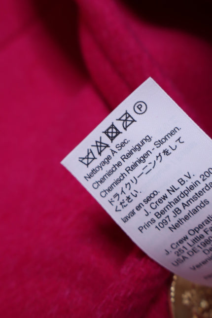 J. CREW NWT Warwick Italian Wool Blend Stadium Cloth Topcoat Pink Women's 00