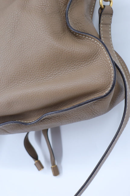 CHLOE Marcie Grained Leather Bag Nut NWT Convertible Crossbody Shoulder Bag