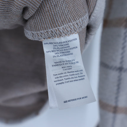Faherty Legend Sweater Shirt Open Tundra Grey Windowpane Button Down Women's M