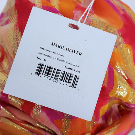MARIE OLIVER Alice Maxi Dress NWT Guava Pink Metallic Sleeveless Women's M