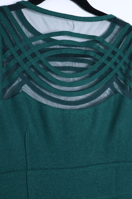 SUSANA MONACO NWT Wool Blend Sheath Mini Dress Malachite Green Women's 4
