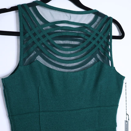 SUSANA MONACO NWT Wool Blend Sheath Mini Dress Malachite Green Women's 4