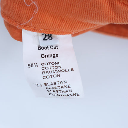 SWEDISH HASBEENS Short Boot Cut Jeans Orange Crop High Rise Women's 28