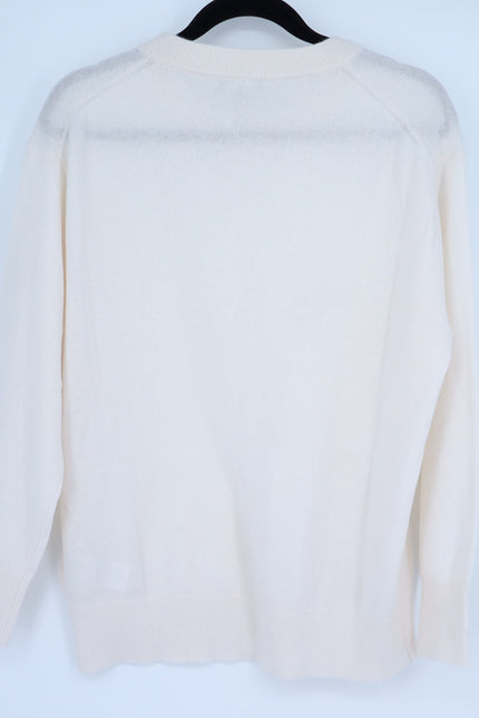 J. CREW 100% Cashmere Crewneck Sweater Snow White NWT Relaxed Fit Women's XS