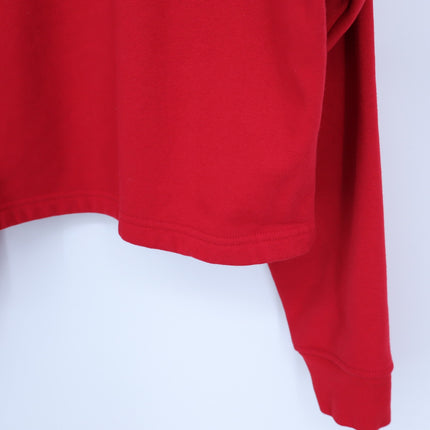 Favorite Daughter Cropped Favorite Mama Sweatshirt Cherry White Women's L