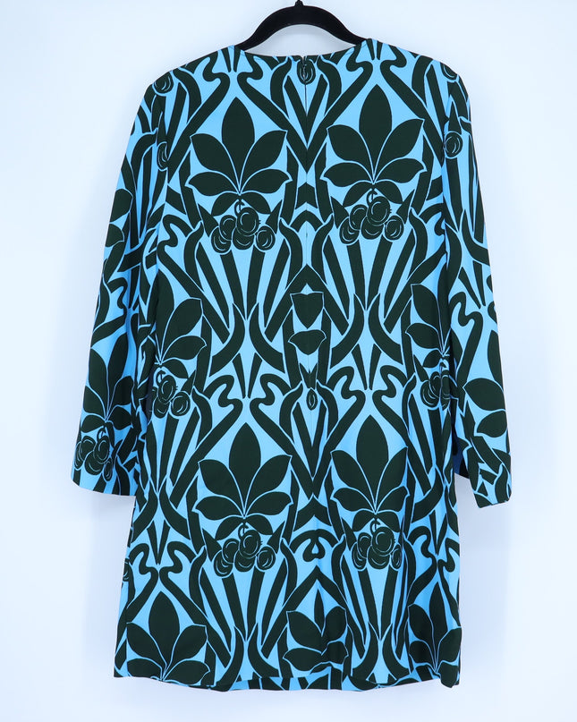 CARA CARA Gossamer Blue Saffron Dress Mini Shift Bell Sleeve Women's L