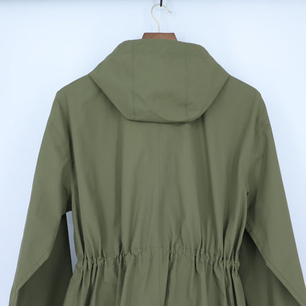 J. Crew Perfect Raincoat Olive Green NWT Hooded Snap Front Mid Length Women's S