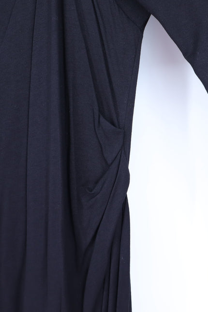 HELMUT LANG Black Asymmetric Mini Dress NWT Twisted Long Sleeve Women's M
