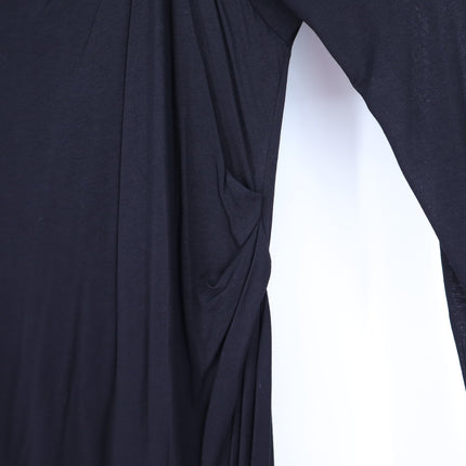 HELMUT LANG Asymmetric Mini Dress NWT Black Twisted Long Sleeve Women's M
