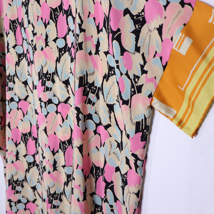 DRIES VAN NOTEN Floral-Print Daze Kaftan Multicolor Silk Slip On Women's M
