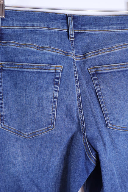 FRAME Le Pixie Slim Palazzo Jeans Blue Mermaid High Rise Women's 30