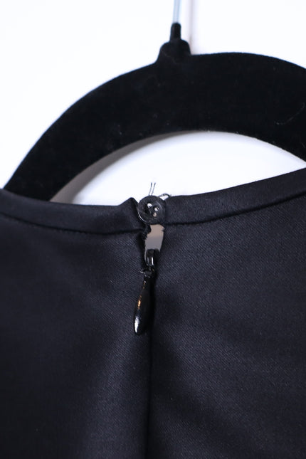 REED KRAKOFF Sleeveless Belted Dress Black Knee Length V Neck Women's 6