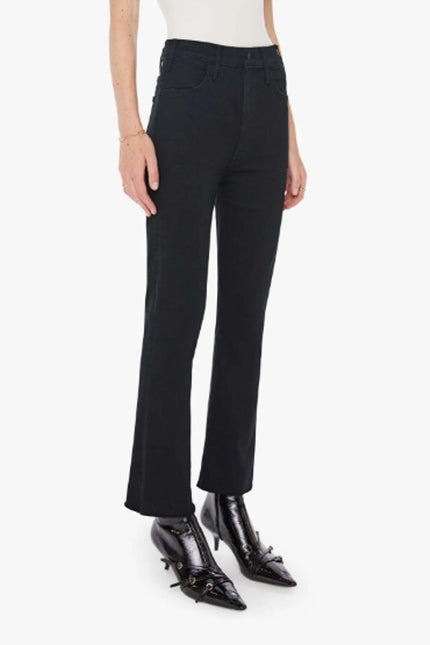 MOTHER The Hustler Ankle Fray Not Guilty Black High Rise Zip Fly Women's 28