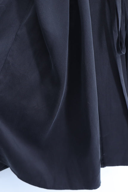 LUNYA Oversized Silk Mini Robe Immersed Black Belted Loungewear Women's L/XL