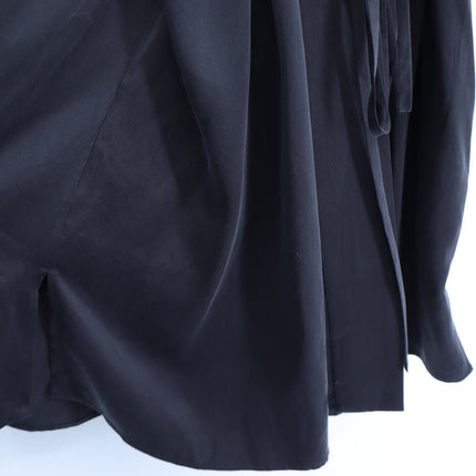 LUNYA Oversized Silk Mini Robe Immersed Black Belted Loungewear Women's L/XL