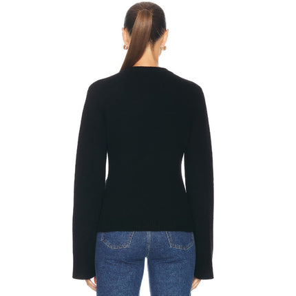 Jenni Kayne Cooper Cardigan Black Wool Cashmere Wide Long Sleeve Women's M