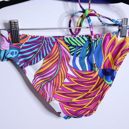 TRINA TURK Paradise Plume 2pc Bralette Top and Shirred Hipster Bikini Women's S