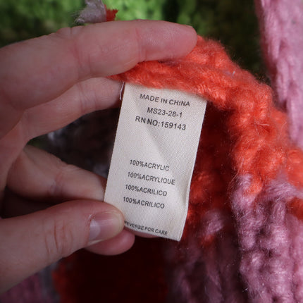 FRNCH Lobelia Cardigan NWT Pink Watermelon Oversized Chunky Knit Women's S/M