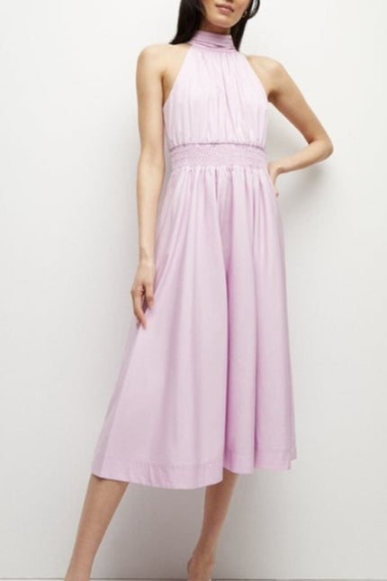 VERONICA BEARD NWT Kinny Halter Dress Barely Orchid Sleeveless Women's 10